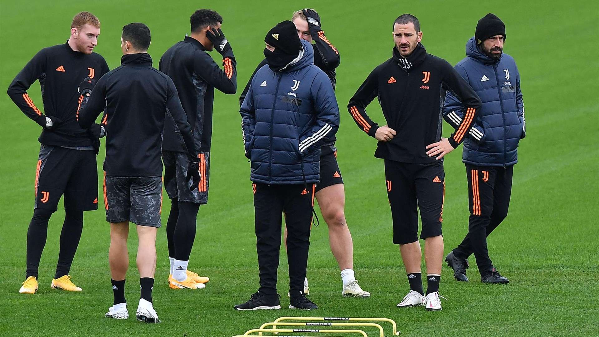 Training Pirlo Bonucci Kulusevski - Juventus