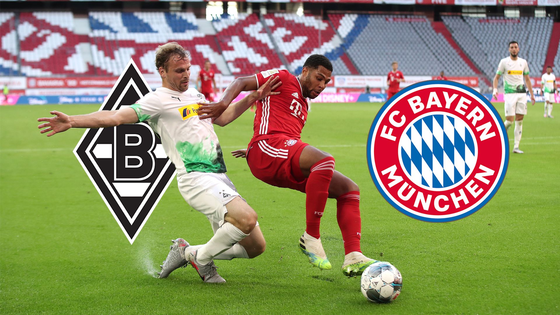 Header Borussia Mönchengladbach FC Bayern München gnabry Jantschke Bundesliga tv live-stream live-ticker