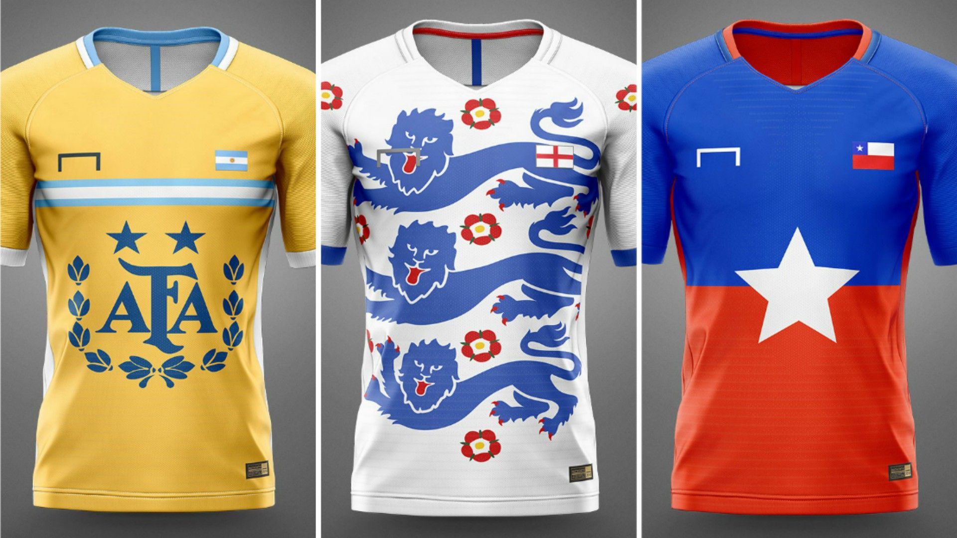 Camisetas selecciones basadas en logos