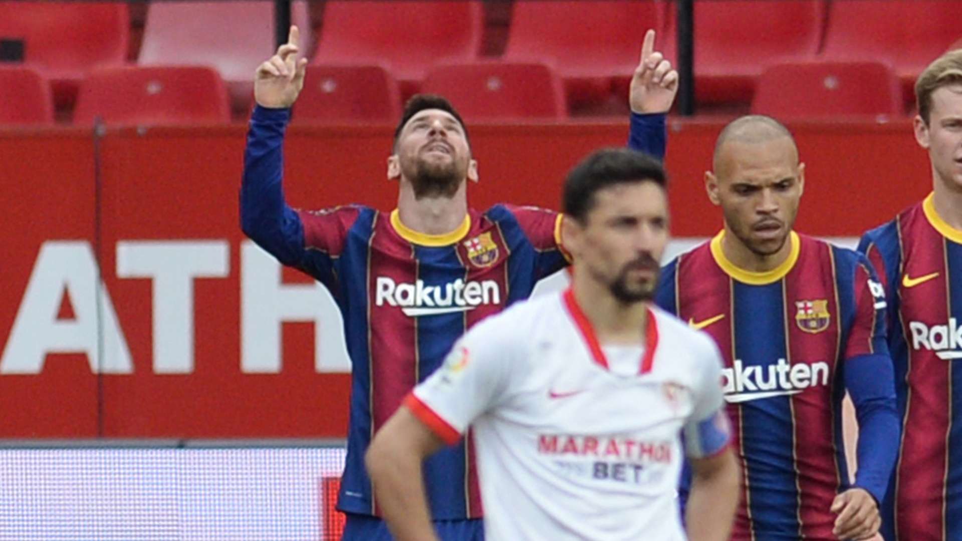 Messi y Navas, Sevilla vs. Barcelona