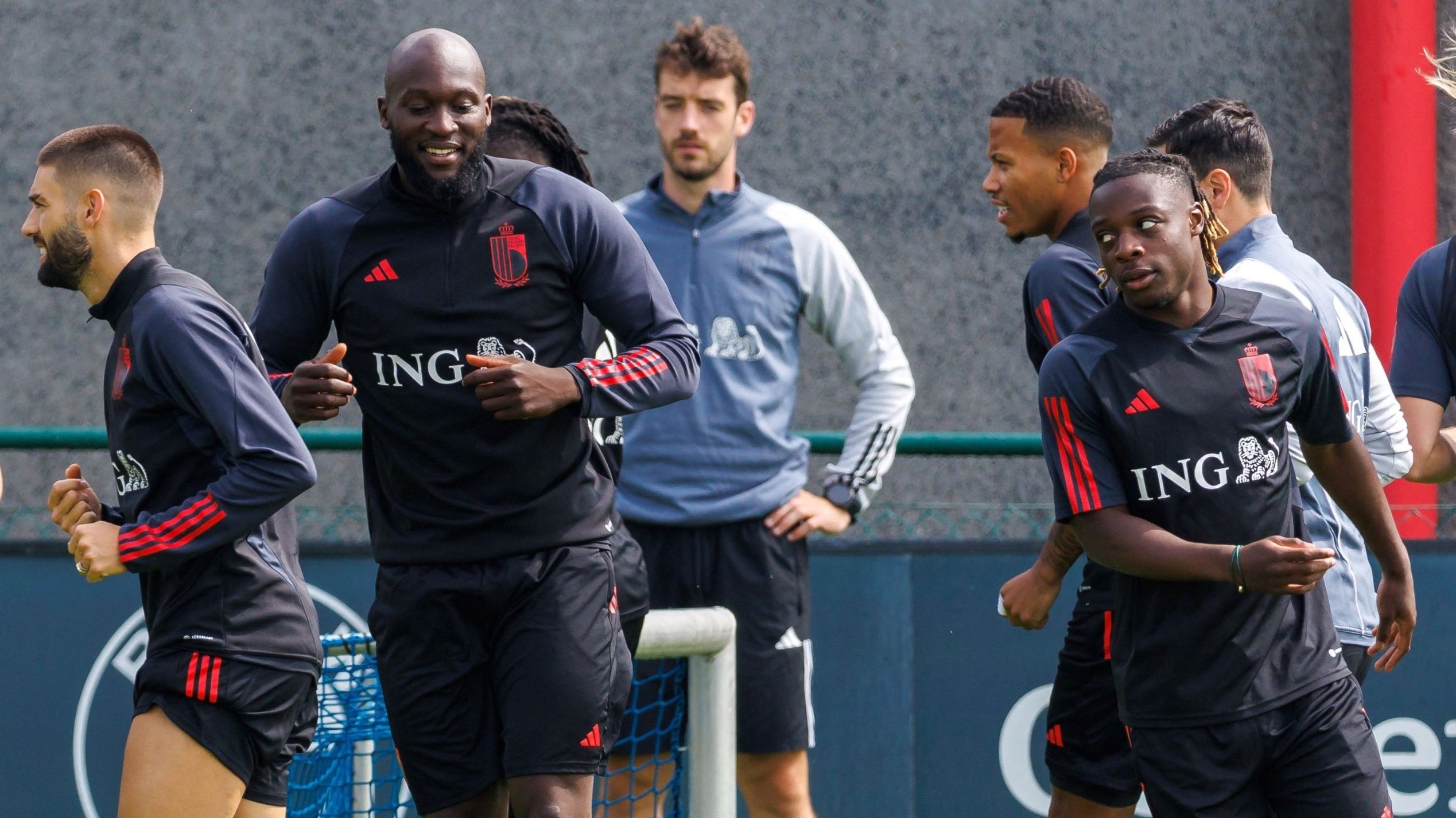 Romelu Lukaku Jeremy Doku Belgium