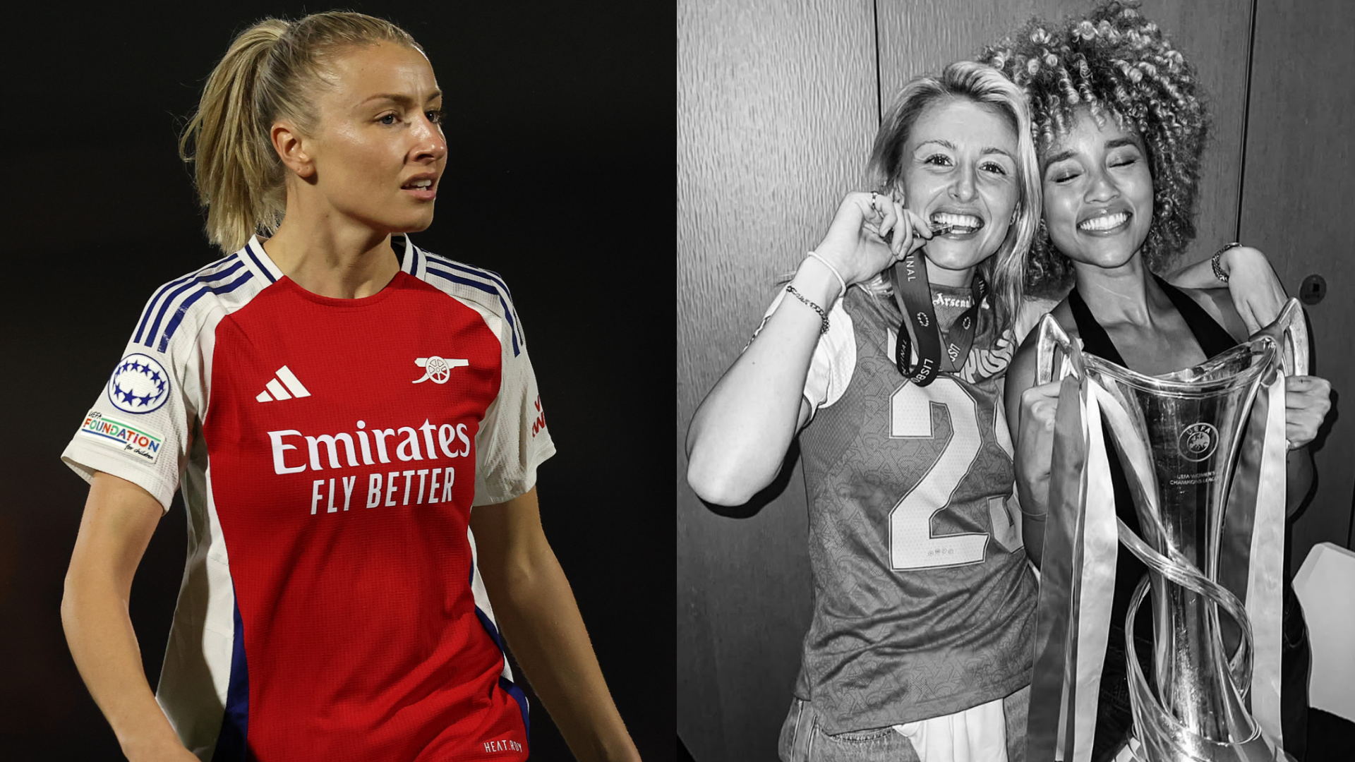Leah Williamson Elle Smith Champions League 2025