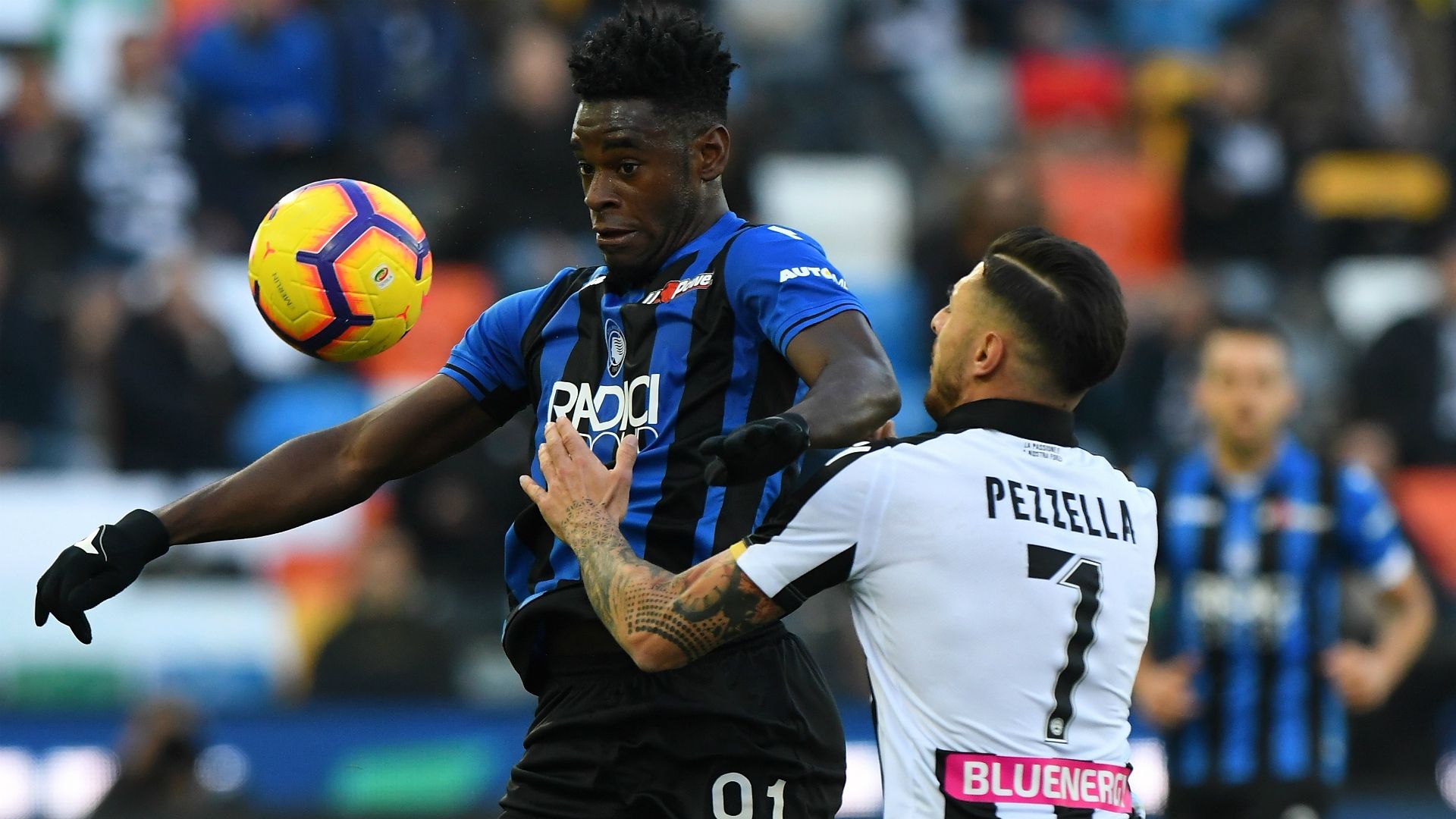 Duvan Zapata Giuseppe Pezzella Udinese Atalanta Serie A