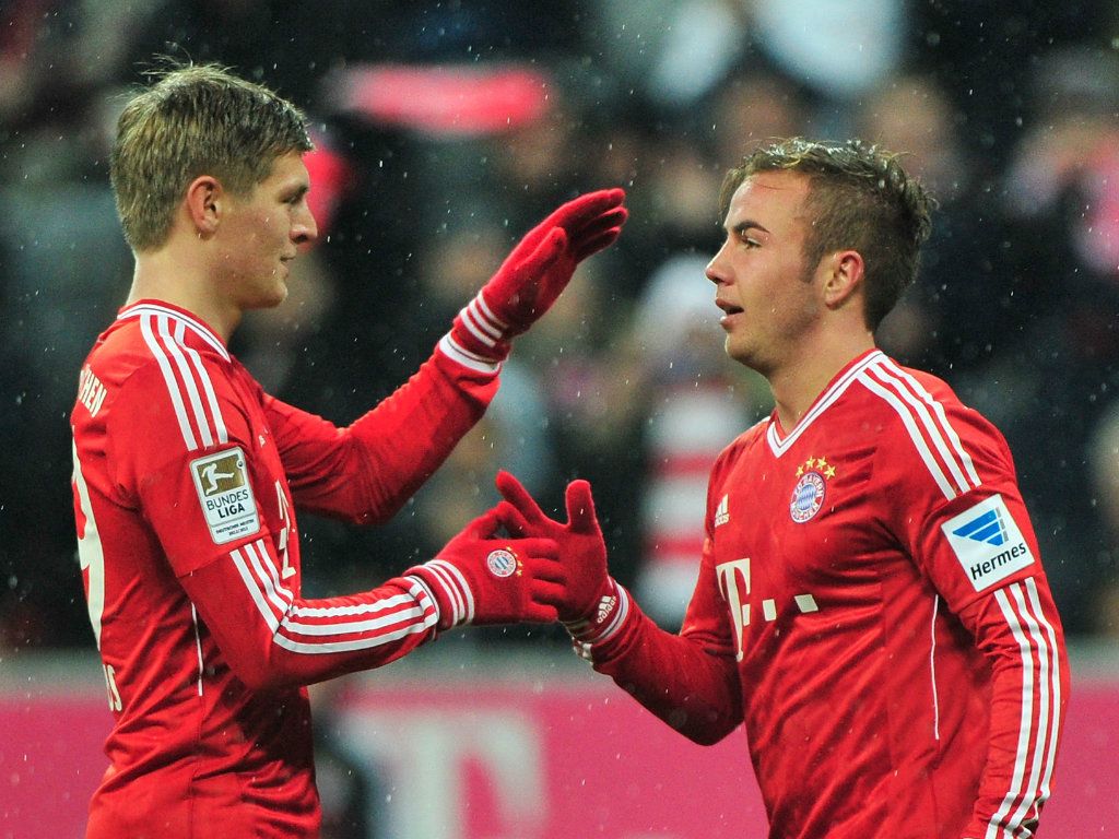 TONI KROOS MARIO GOTZE BAYERN MUNICH HAMBURG BUNDESLIGA 12142013