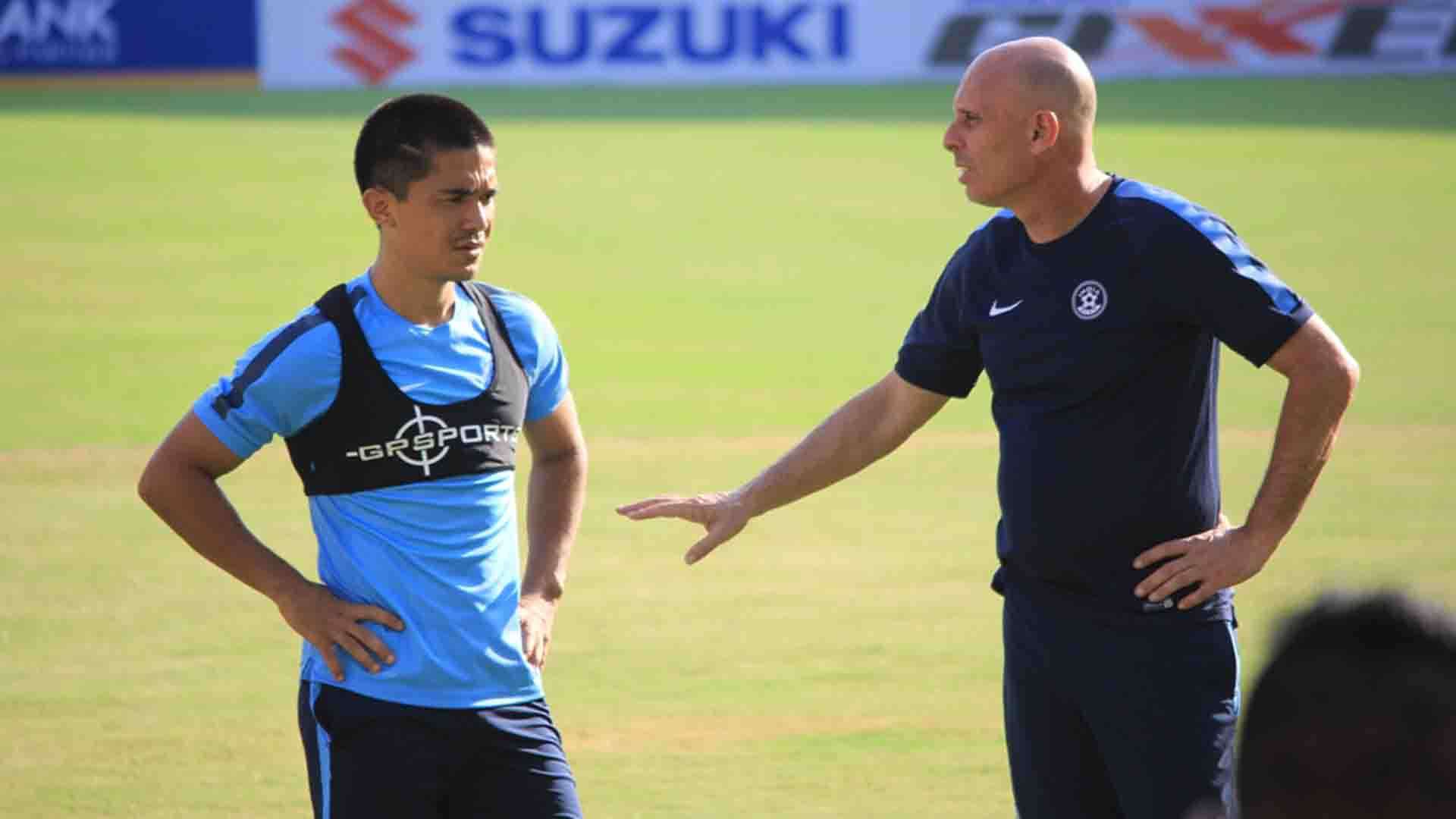 Sunil Chettri Stephen Constantine India SAFF Cup 2015