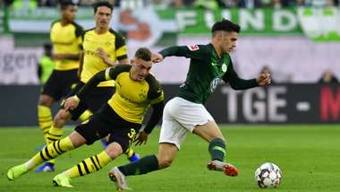 JACOB BRUUN LARSEN BORUSSIA DORTMUND JOSIP BREKALO WOLFSBURG GERMAN BUNDESLIGA 03112018