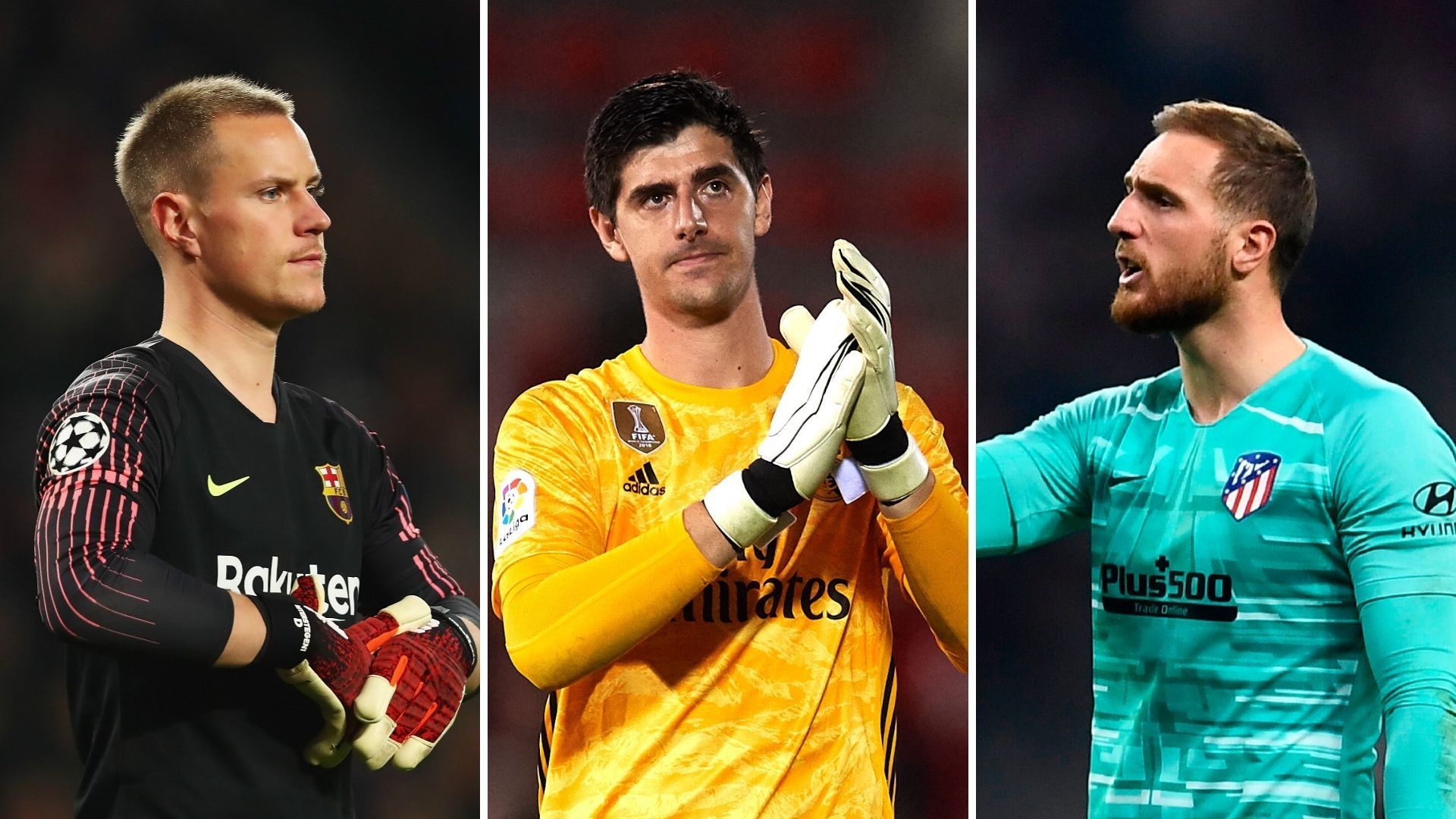 Ter Stegen, Courtois y Oblak, Barcelona, Real Madrid y Atlético de Madrid