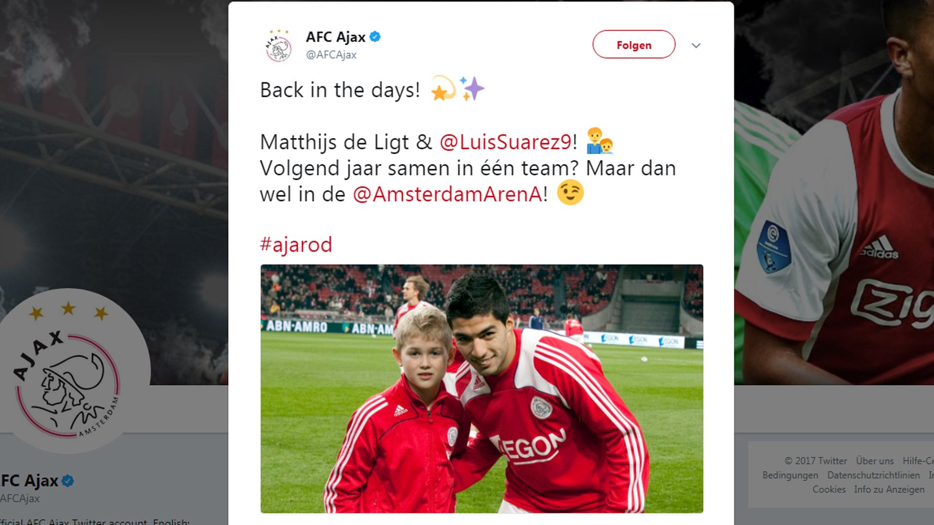 Ajax Amsterdam Luis Suarez Matthijs de Ligt 24112017