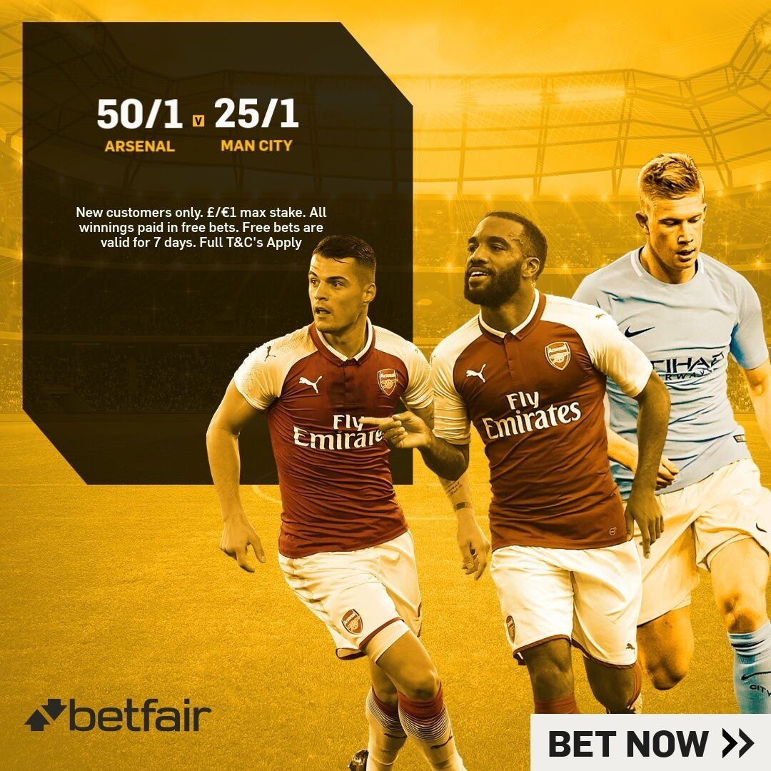 Betfair enhanced odds Arsenal v Manchester City