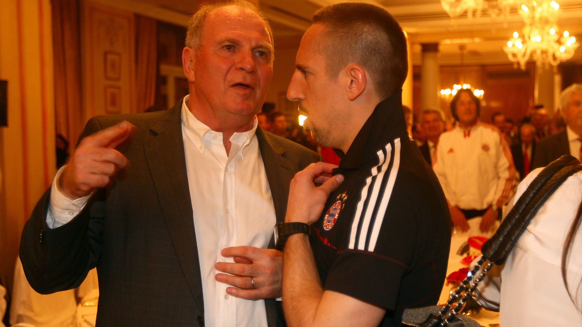 Uli Hoeneß Franck Ribery FC Bayern 26042012
