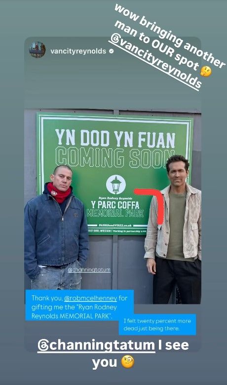 Channing Tatum Ryan Reynolds Rob McElhenney response