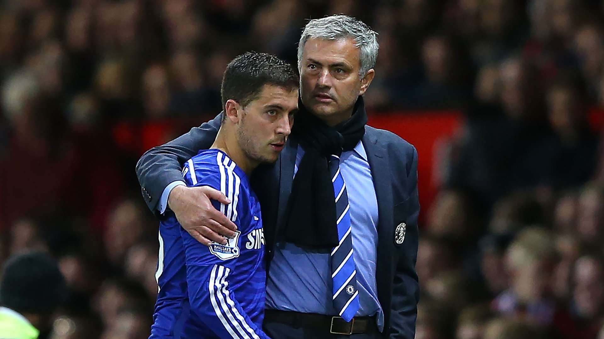 Chelsea's Jose Mourinho and Eden Hazard