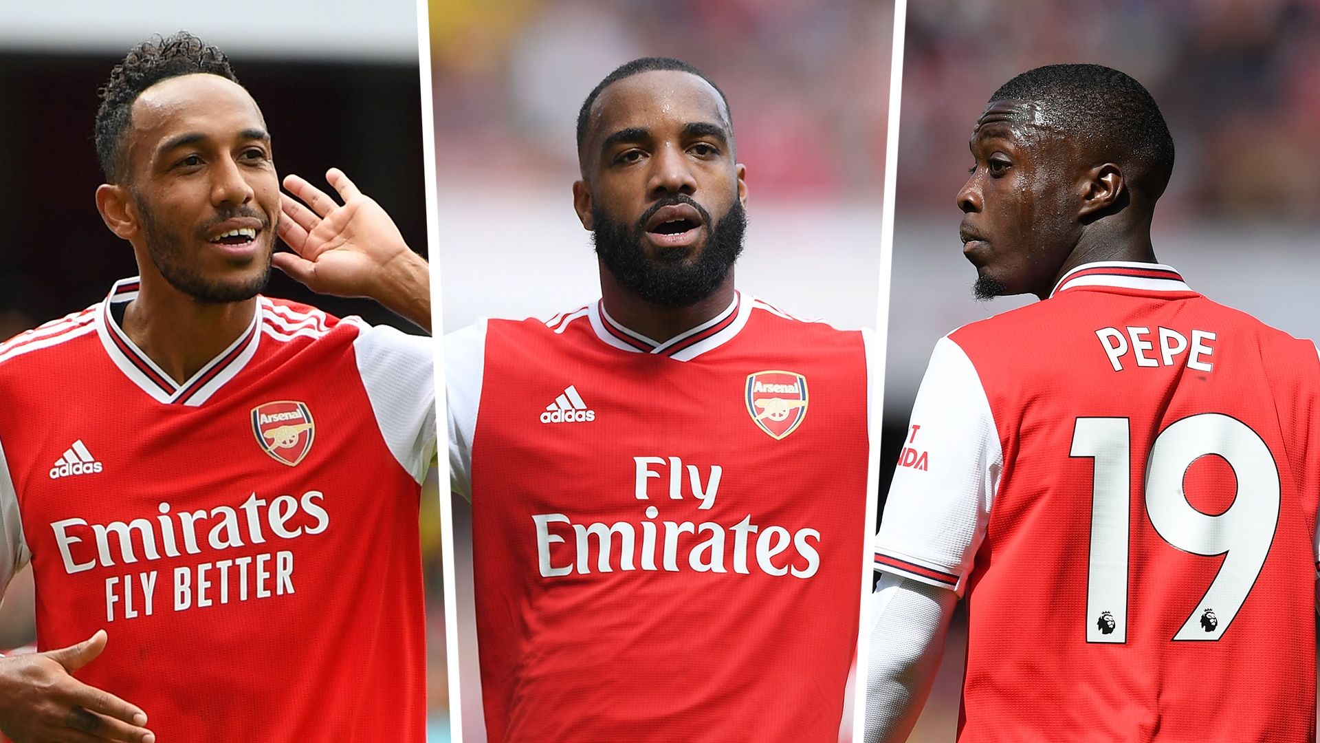 Aubameyang Lacazette Pepe Arsenal