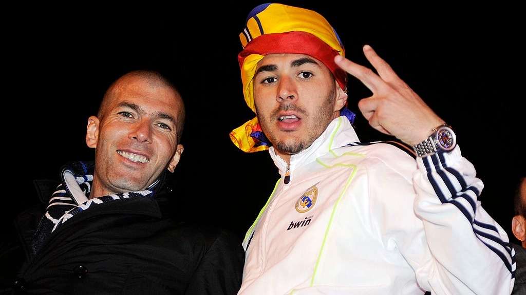 Zinedine Zidane and Karim Benzema