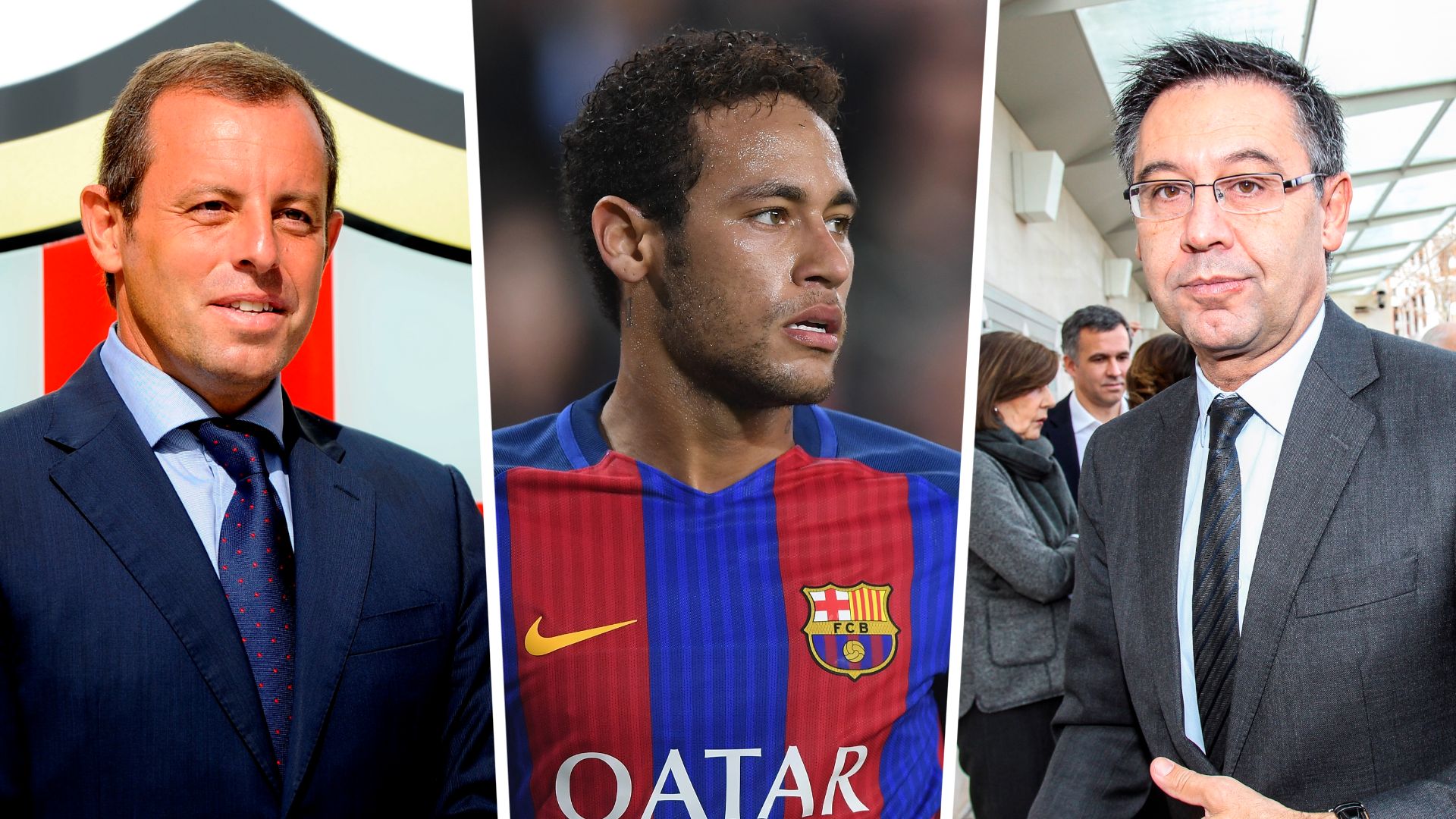 Sandro Rosell Neymar Josep Maria Bartomeu Barcelona