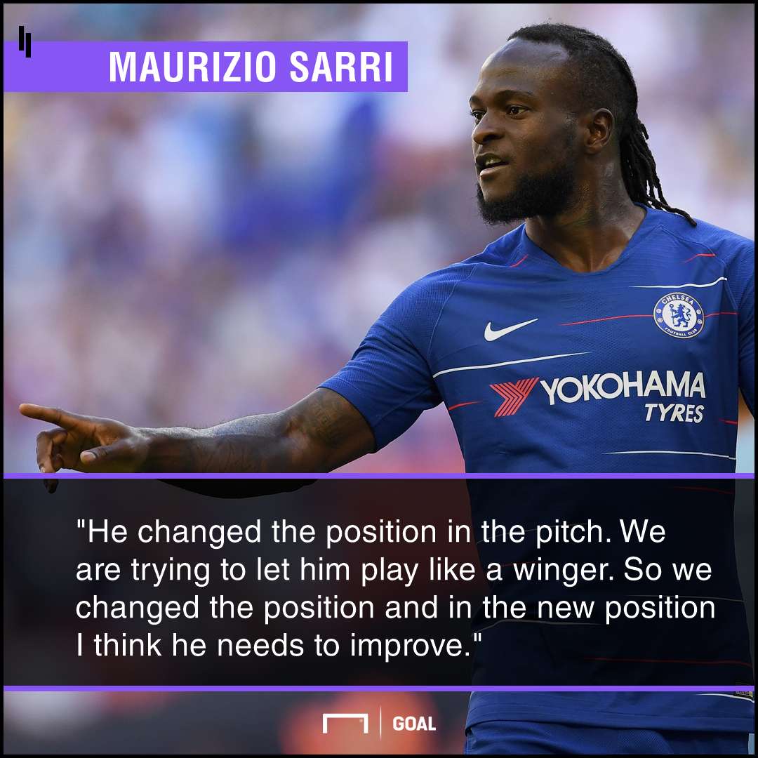 Maurizio Sarri Victor Moses Chelsea must improve