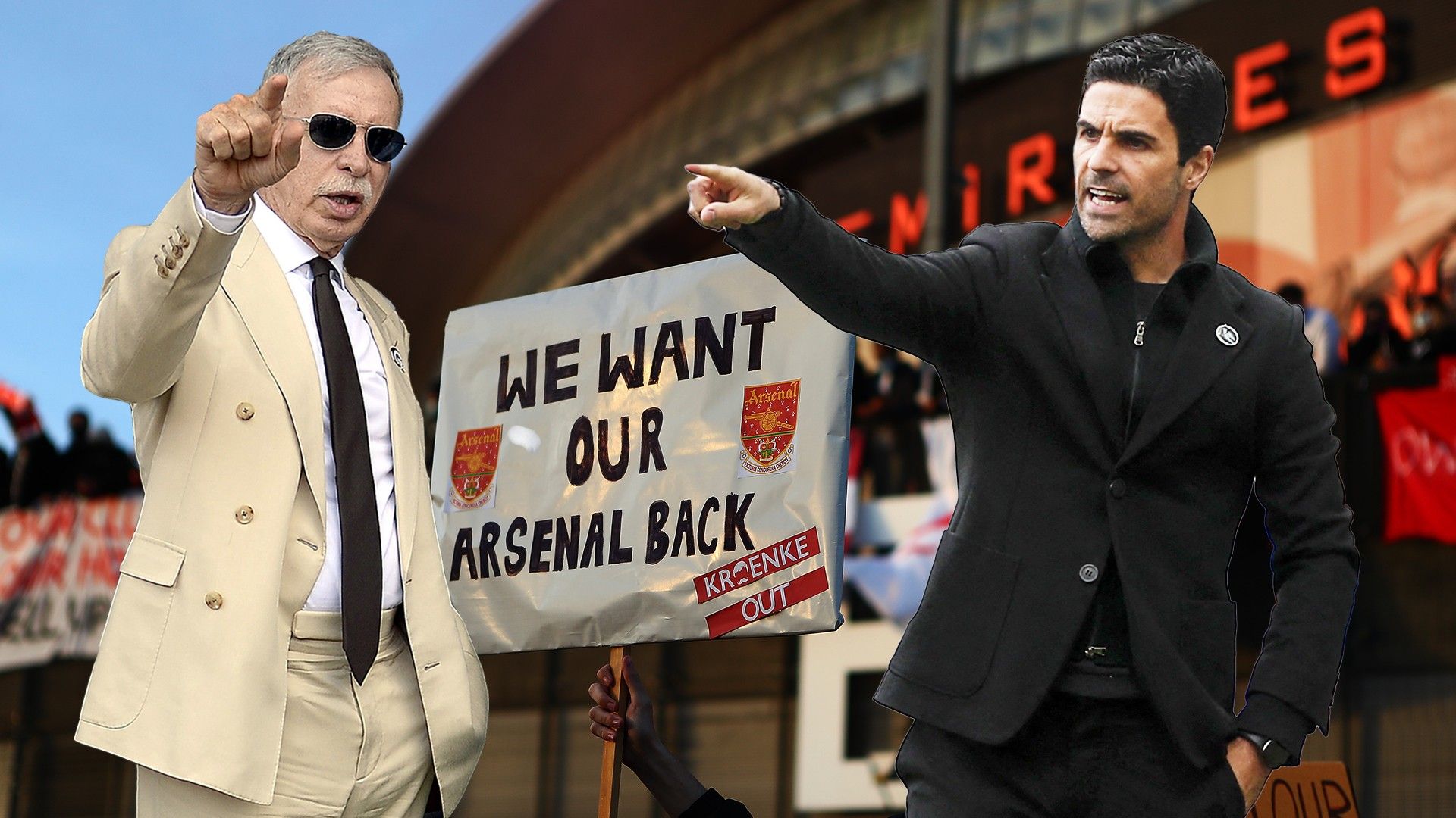 Stan Kroenke Mikel Arteta Arsenal GFX