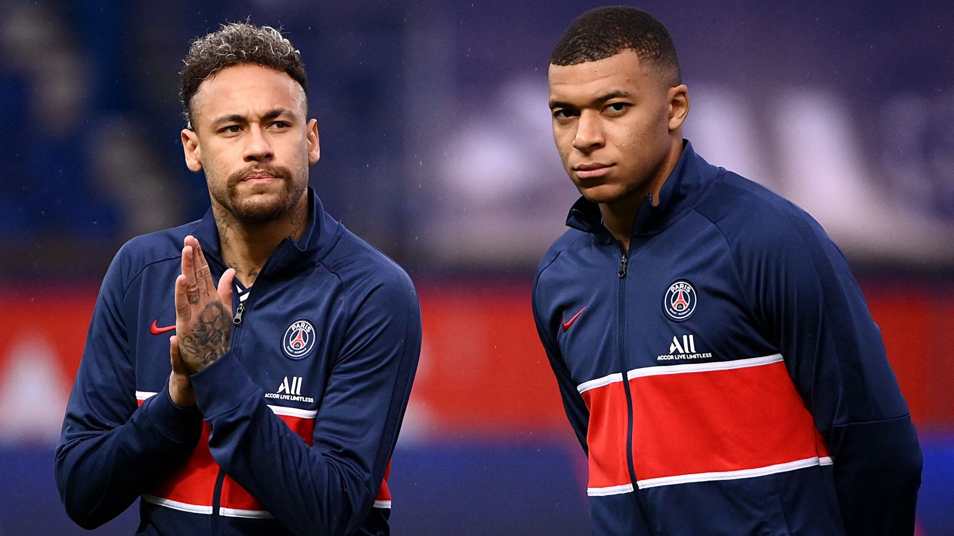 Neymar Kylian Mbappe PSG 2021