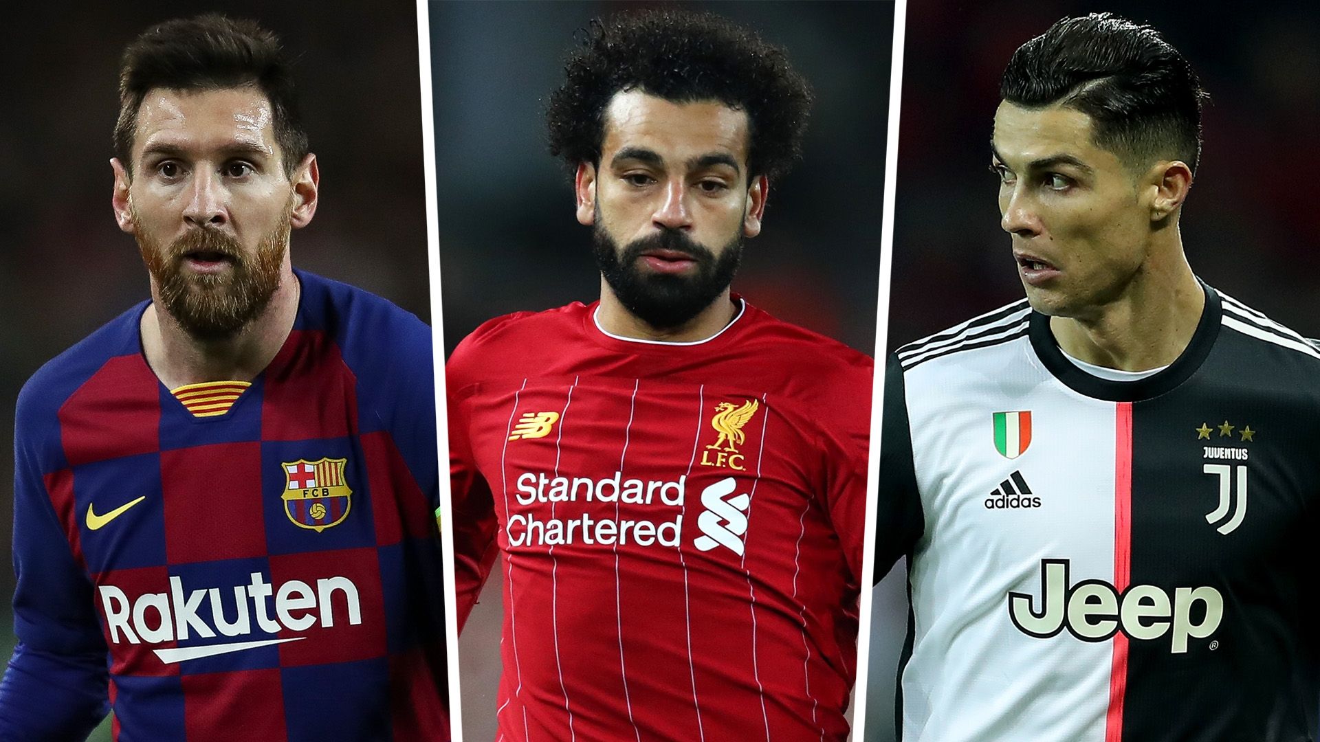 Lionel Messi Mohamed Salah Cristiano Ronaldo 2019-20