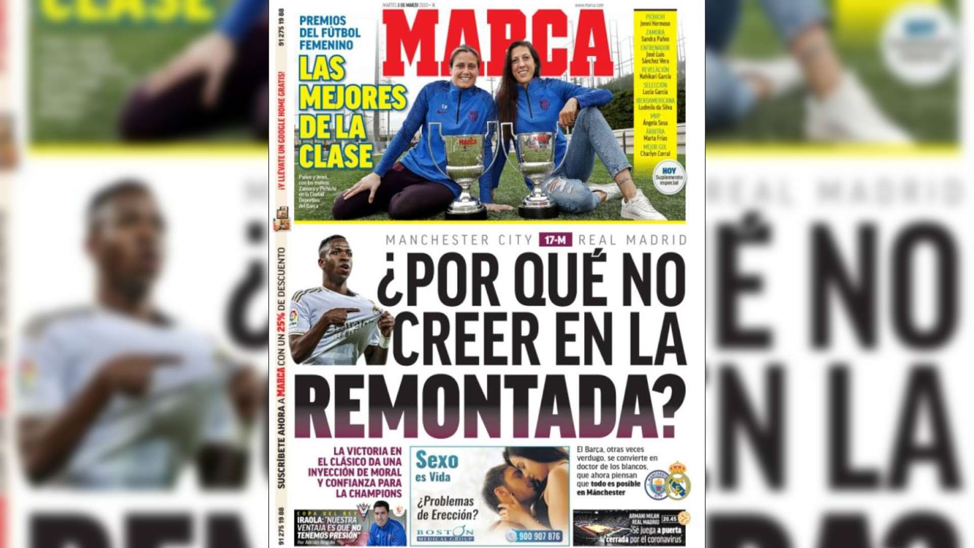 front pages 3-3-2020