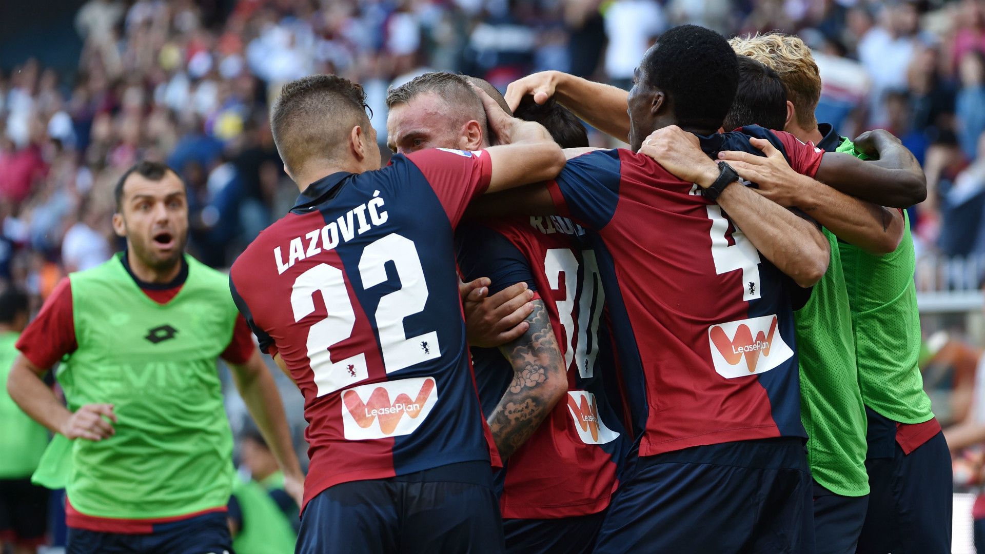 Genoa celebrates vs Torino Serie A