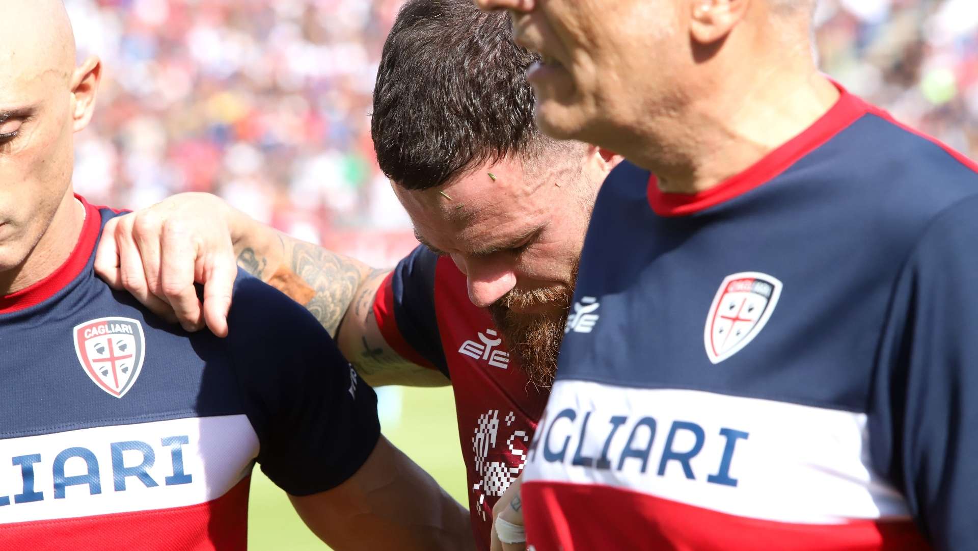 Nahitan Nandez injured Cagliari Frosinone 29102023