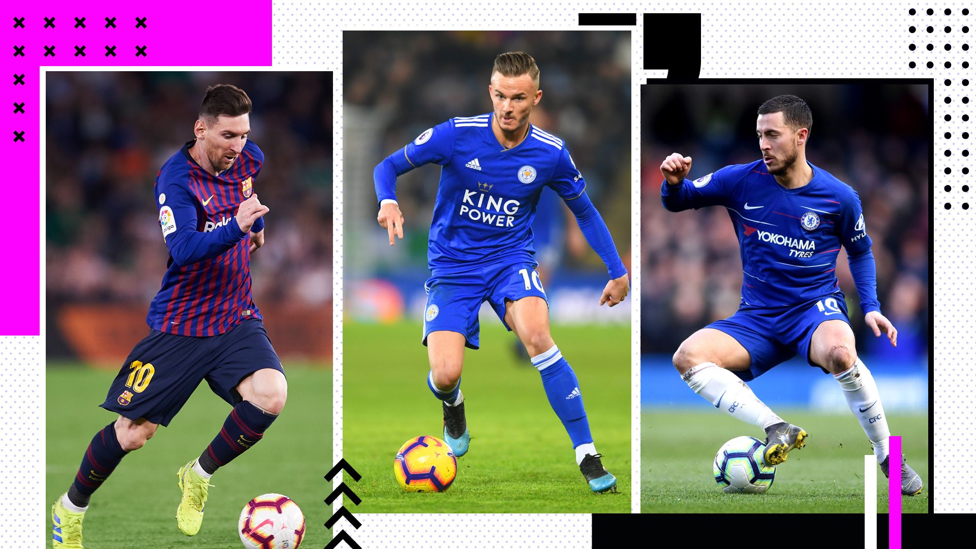 GFX Chancen kreiert Messi Maddison Hazard