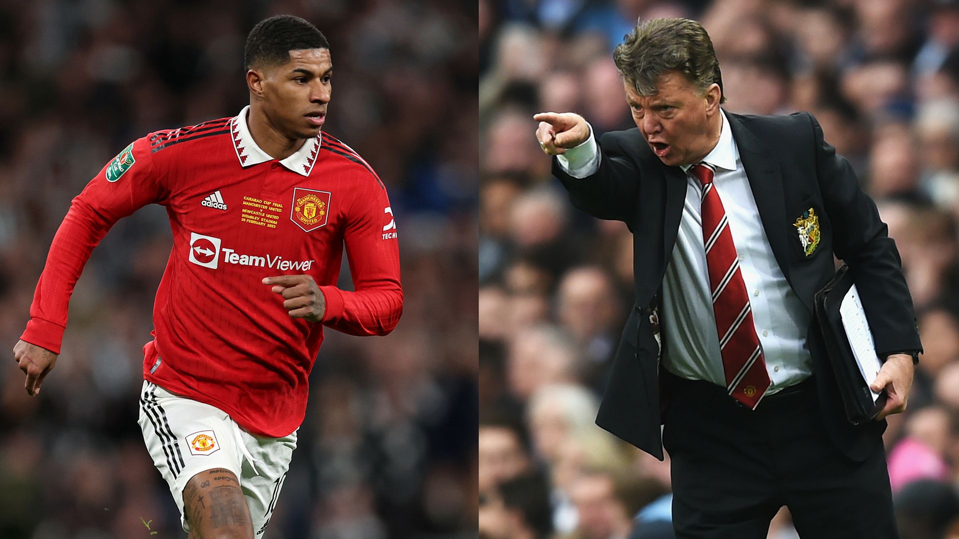 Marcus Rashford Louis van Gaal Man Utd