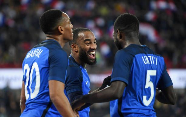Anthony Martial & Alexandre Lacazette & Samuel Umtiti