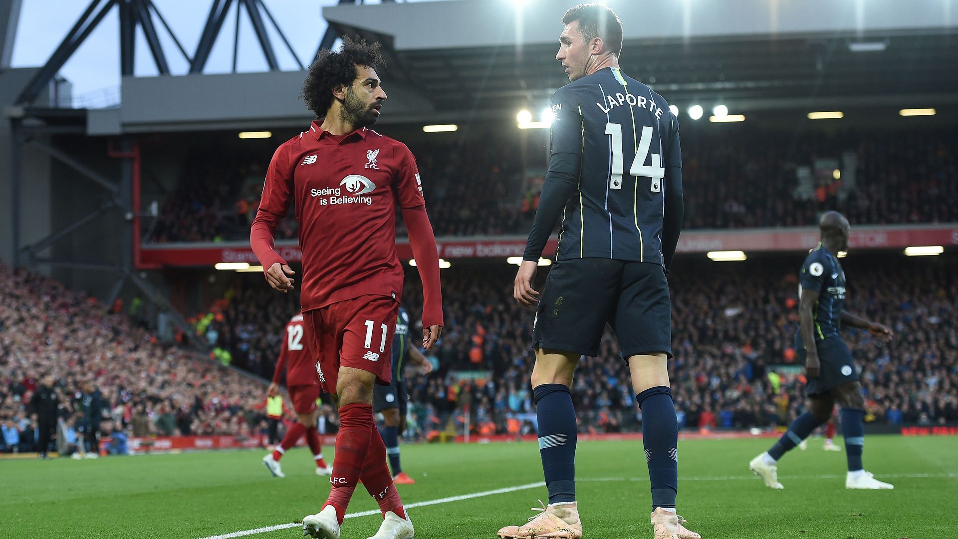 Liverpool Manchester City Salah Laporte 07102018