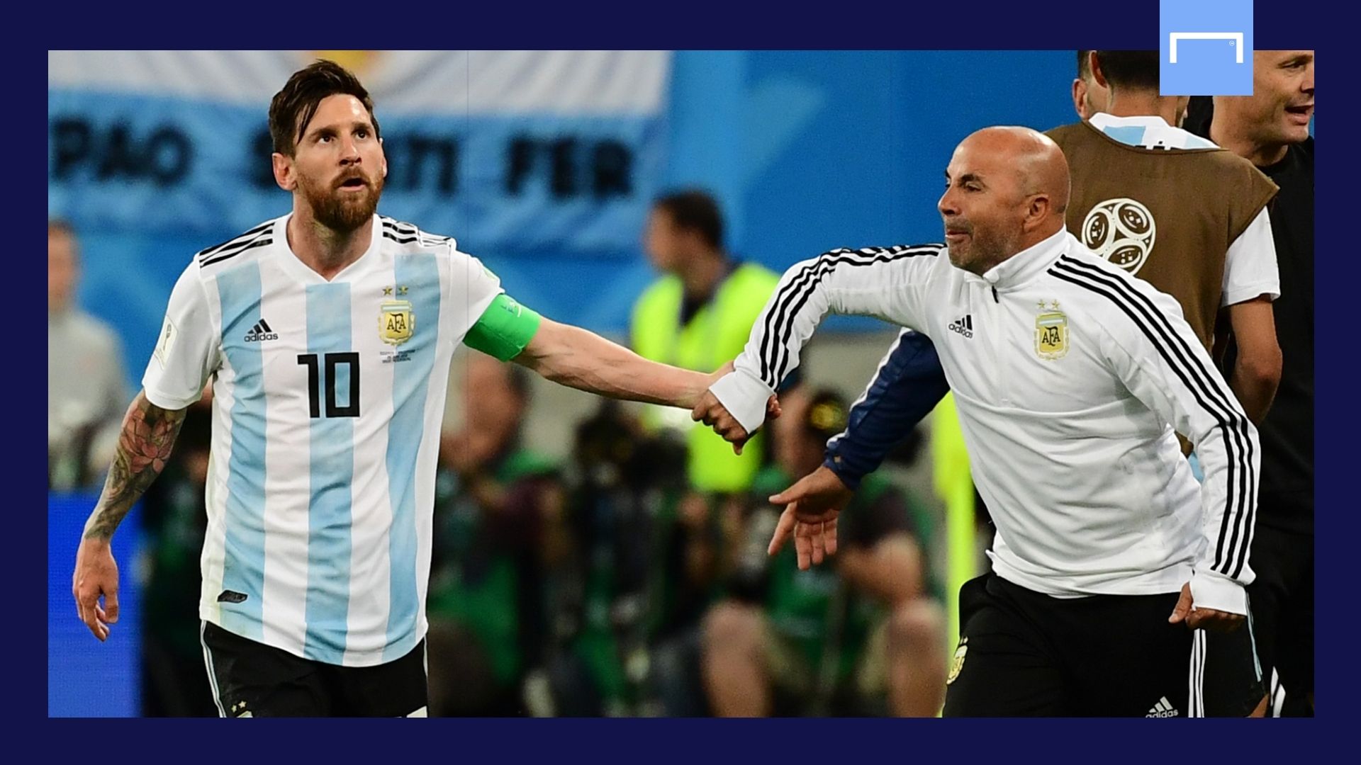 Lionel Messi Jorge Sampaoli Argentina GFX
