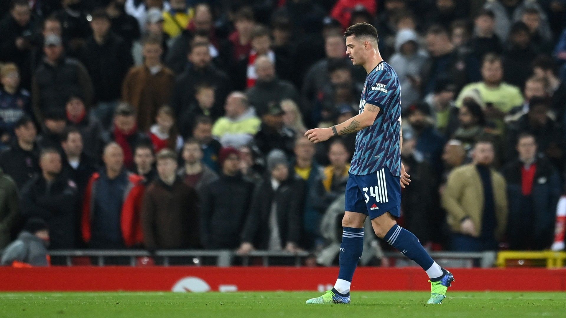 Xhaka Arsenal Liverpool 2022