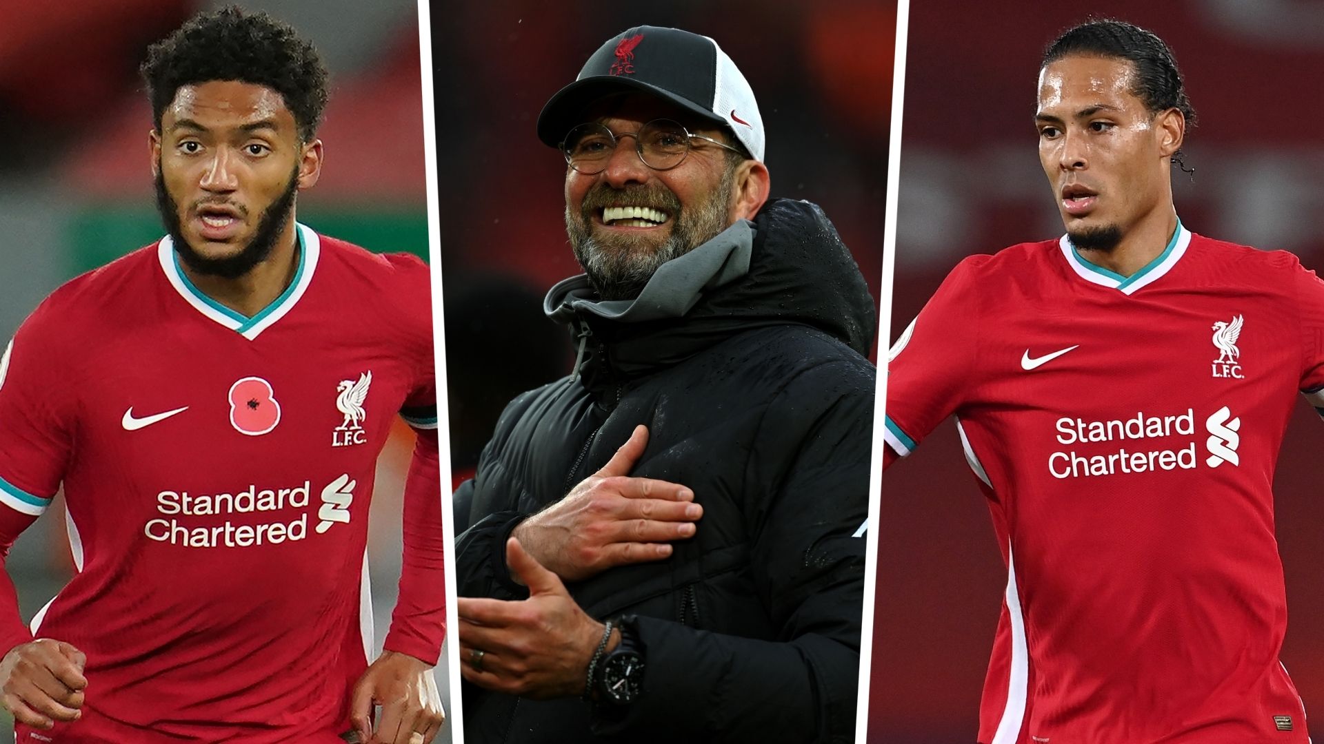 Joe Gomez Jurgen Klopp Virgil Van Dijk