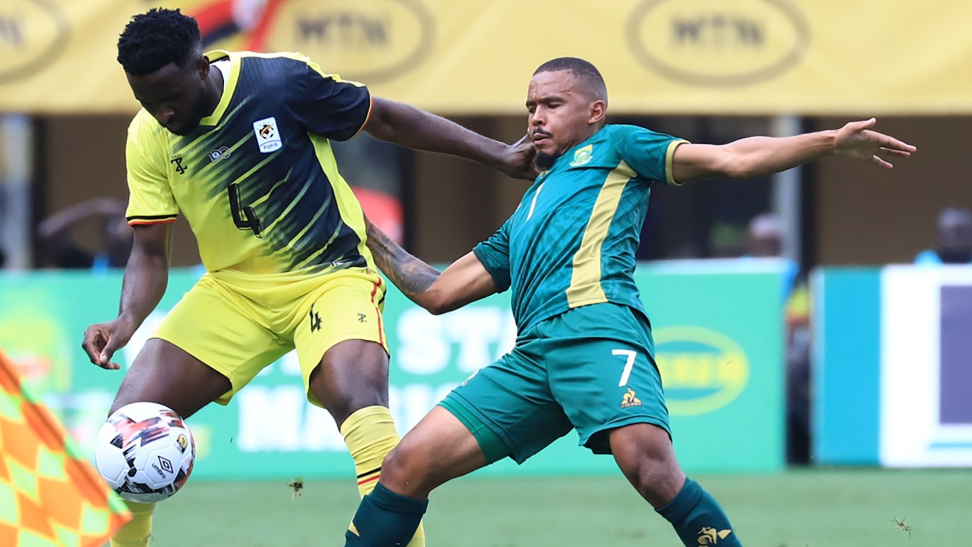 Oswin Appollis and Kenneth Semakula, South Africa vs Uganda