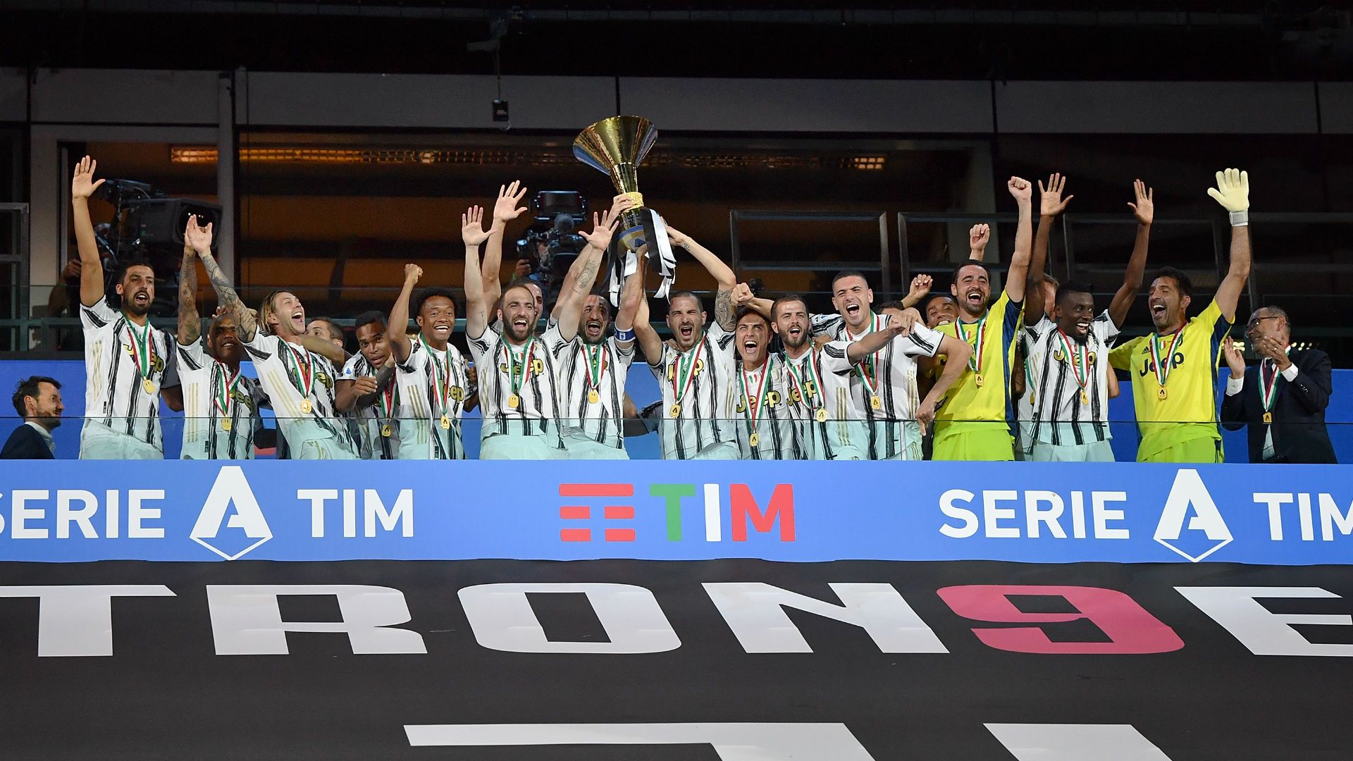 Juventus celebrating Scudetto