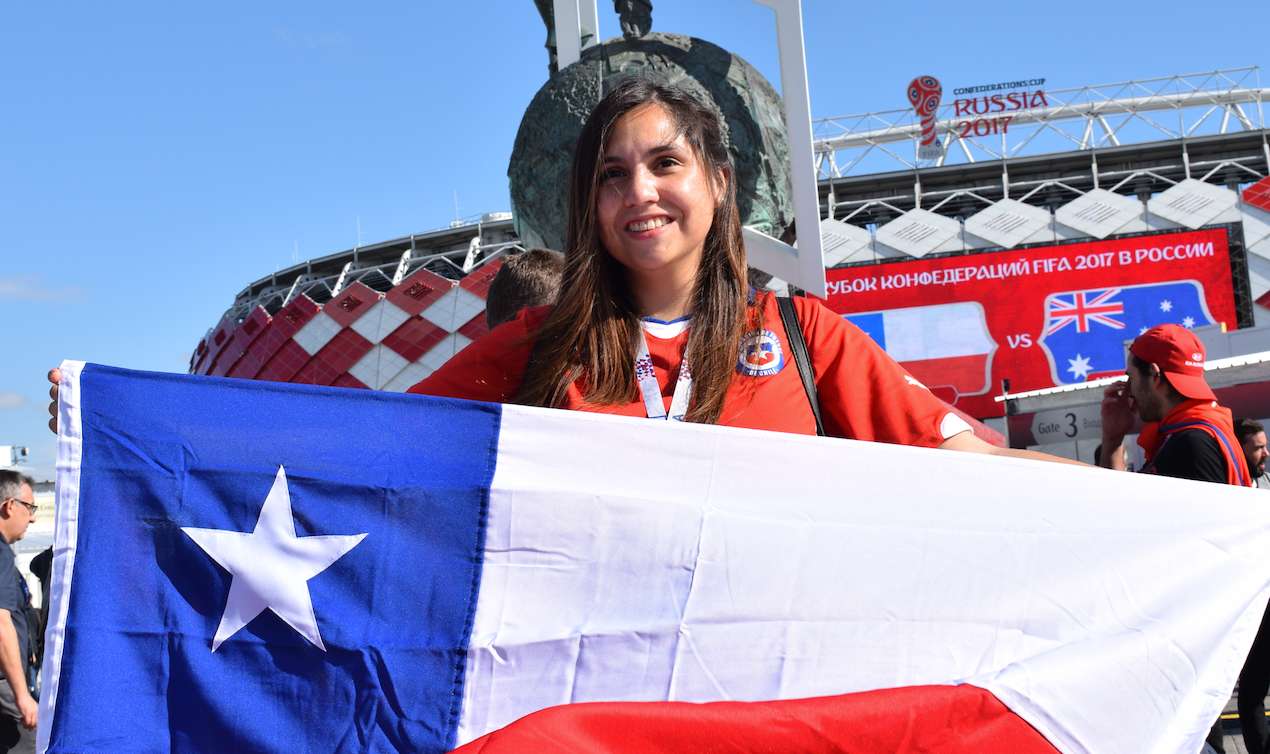 Confederations Cup 2017 - Russia, fans. CHILE Vs Australia, Goal.com By Mahmoud Maher