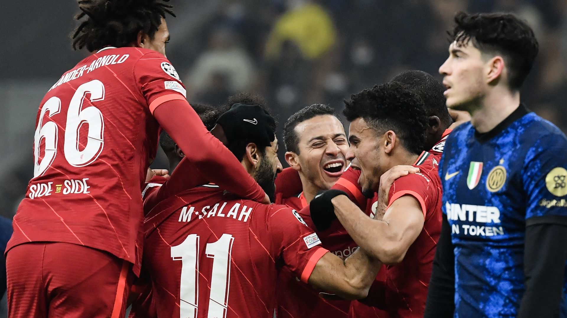 Liverpool celebrating Inter Champions League