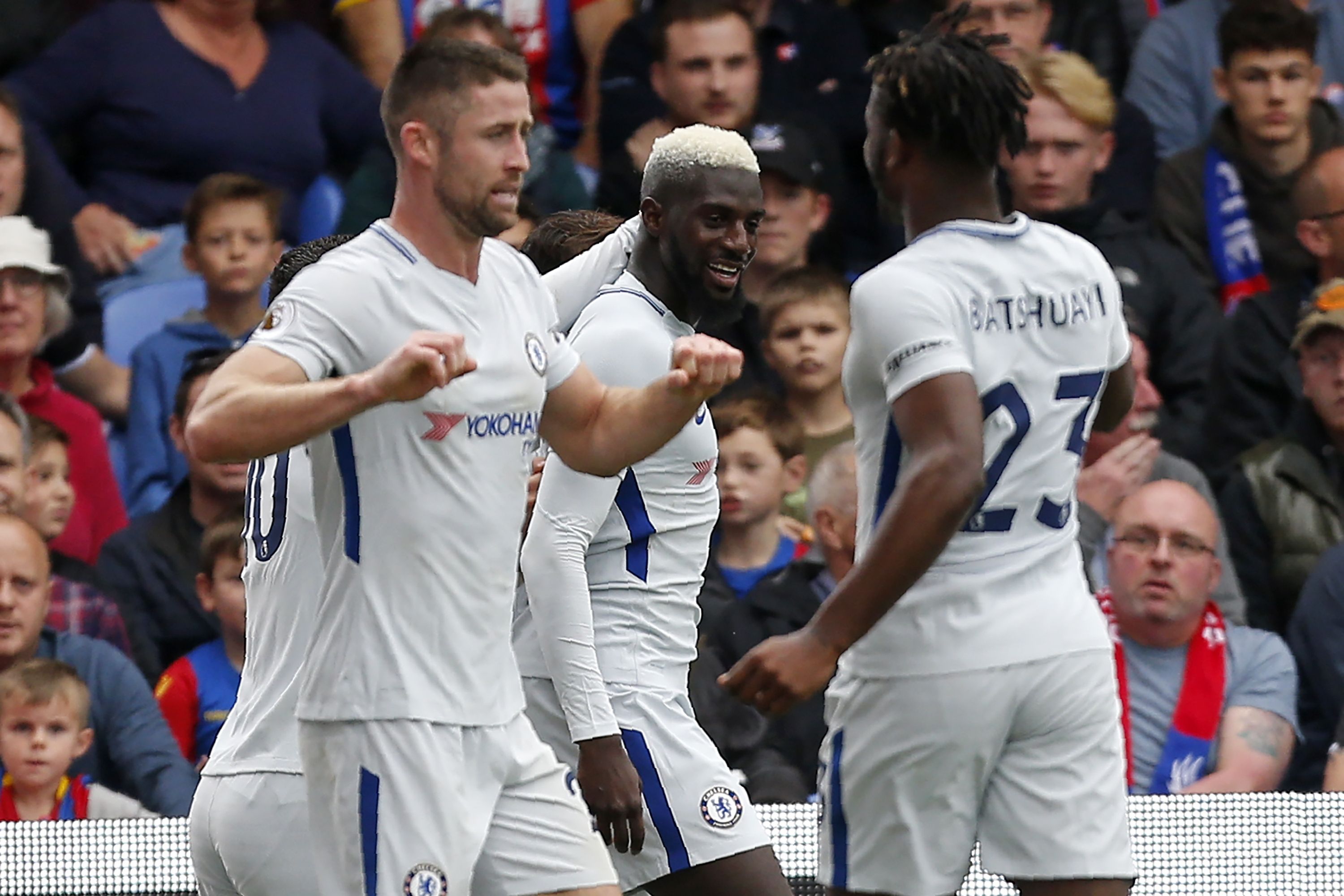 Tiemoue Bakayoko cerebrating goal