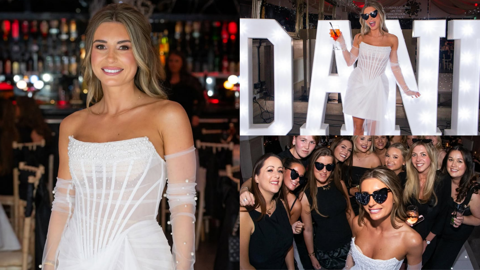 First leg of hen do! Dani Dyer enjoys ‘best night ever’ as ex-Love Island star dresses in white for party with family & friends ahead of Jarrod Bowen wedding day