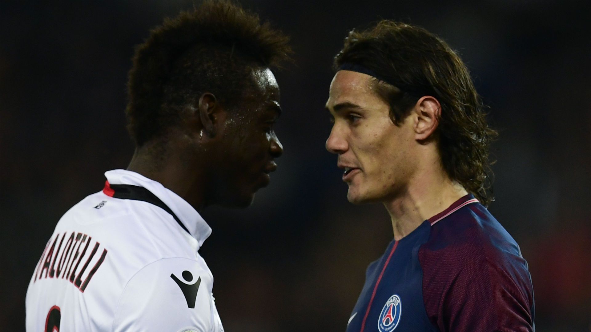 Edinson Cavani Mario Balotelli PSG Nice Ligue 1 27102017