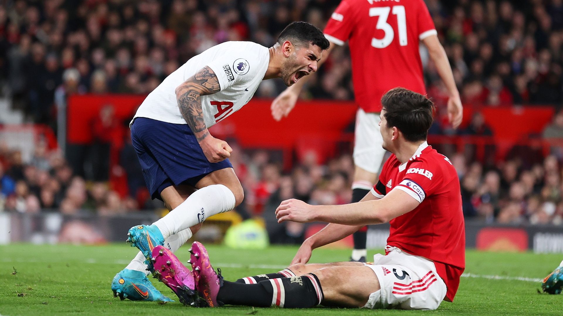 Cristian Romero Tottenham Harry Maguire Manchester United 2021-22