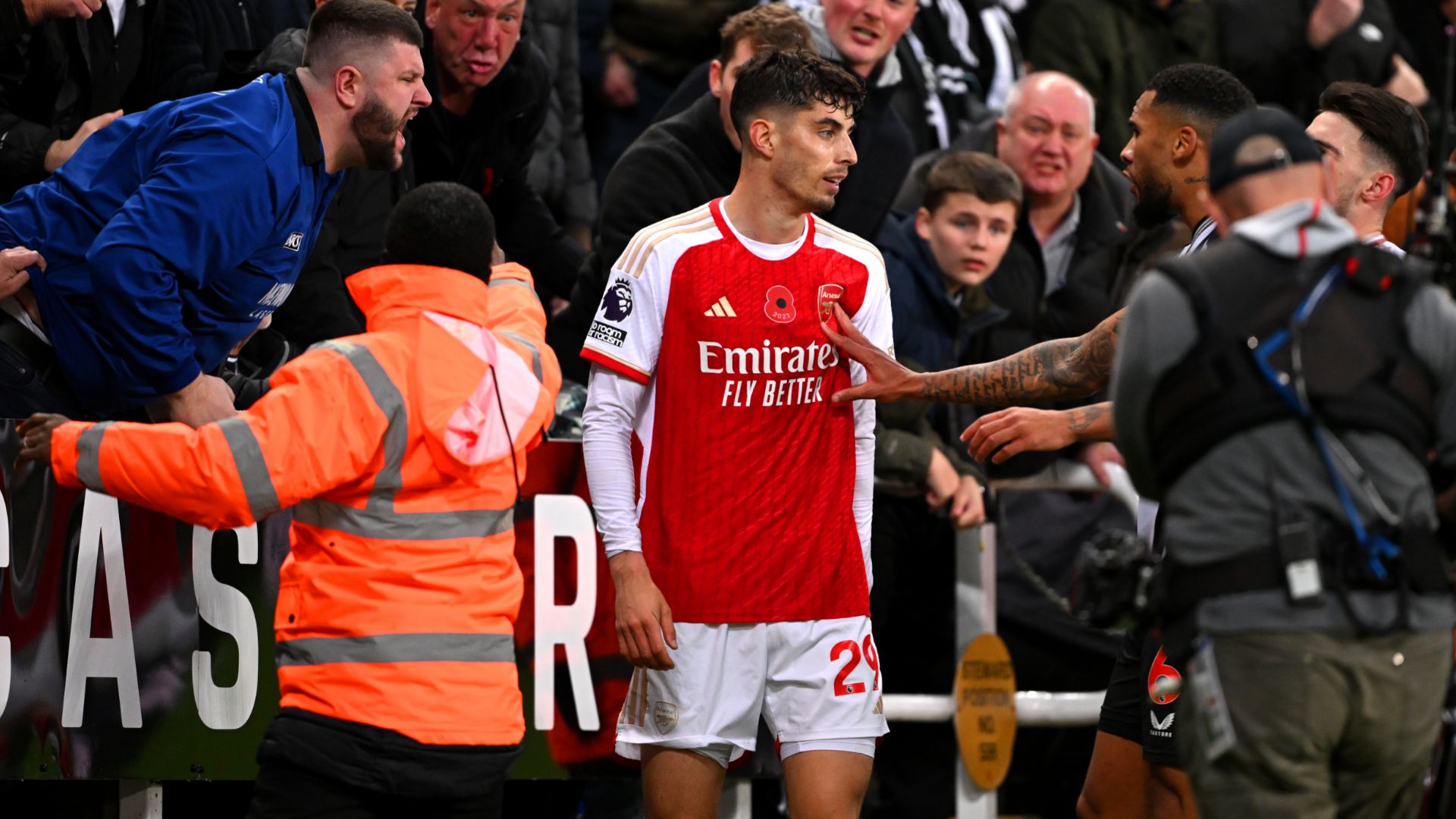 Kai Havertz Arsenal 2023-24 Newcastle fans