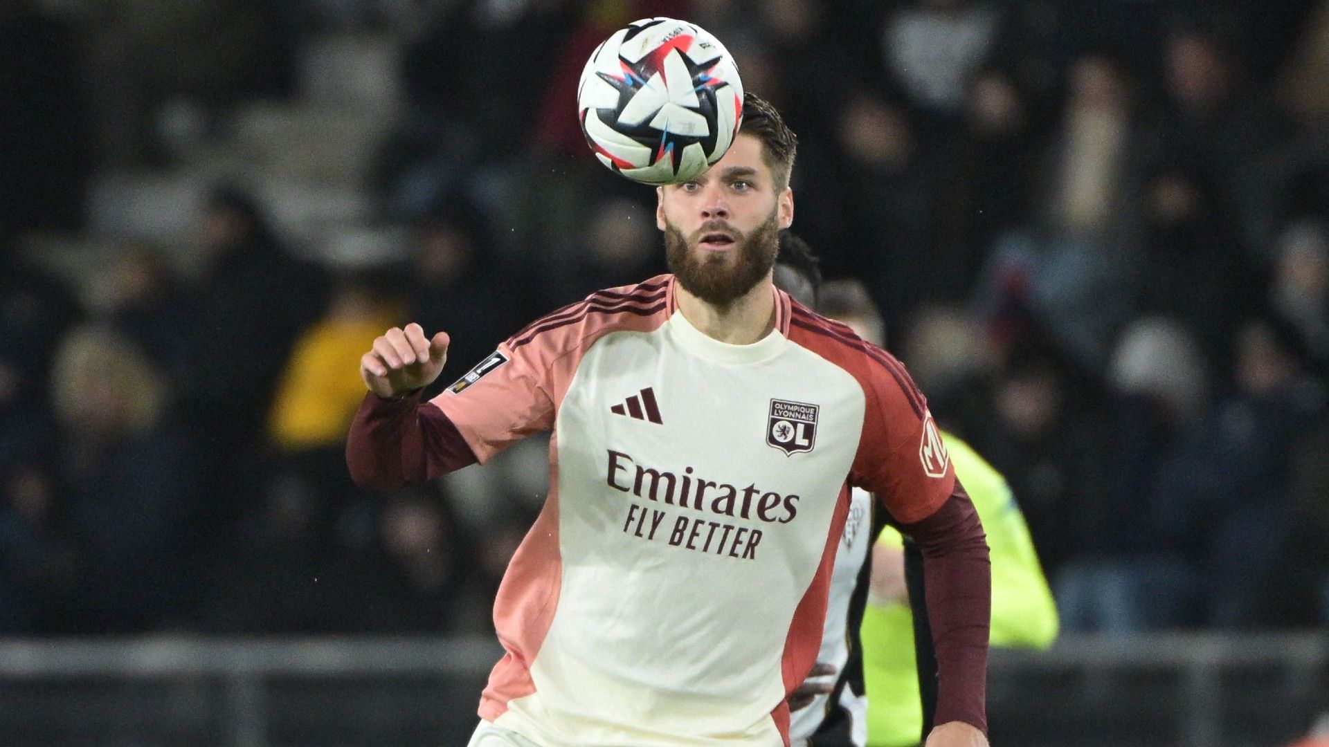 Lyon's Croatian defender #55 Duje Caleta Carl 