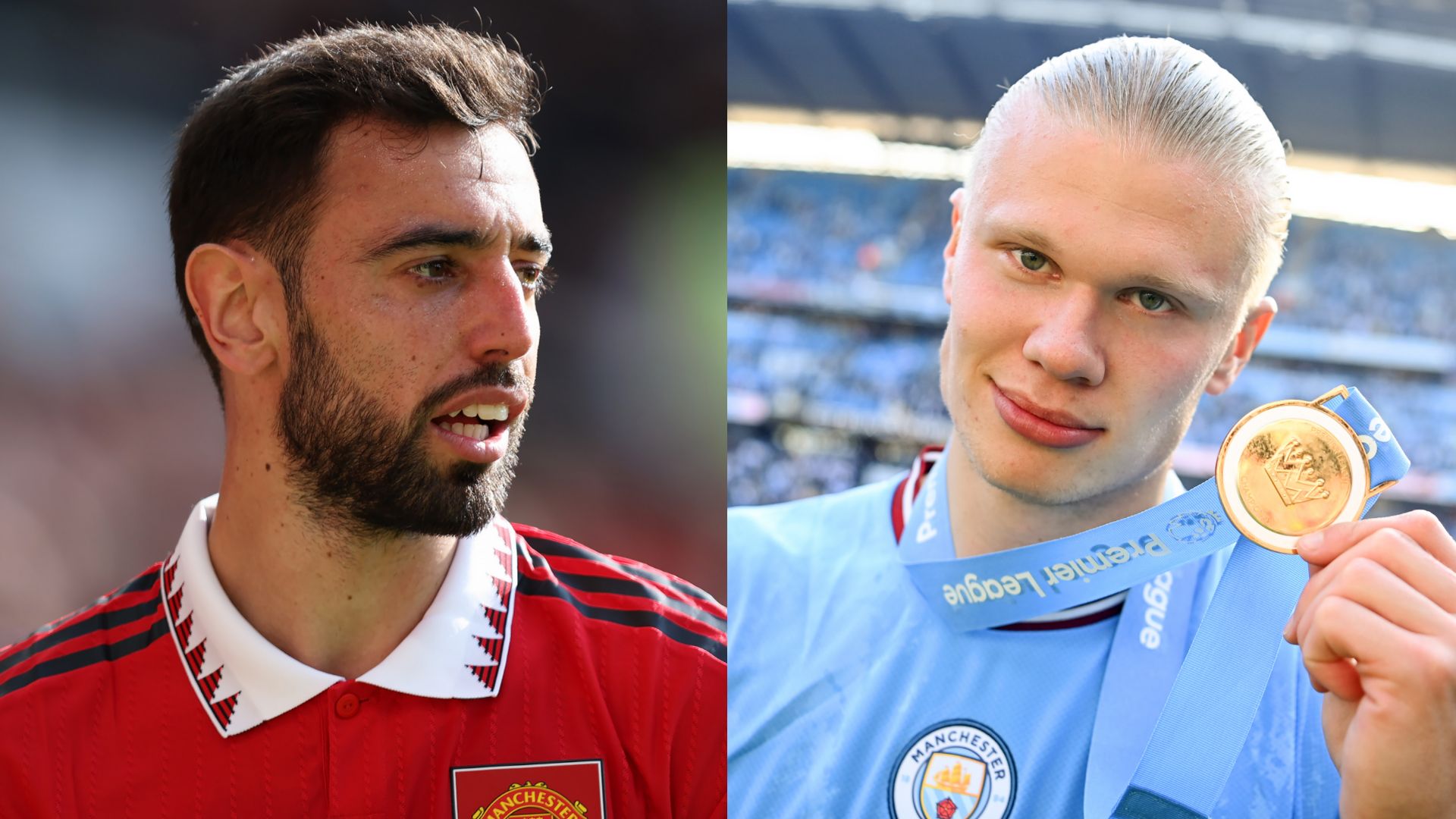 Bruno Fernandes Erling Haaland split