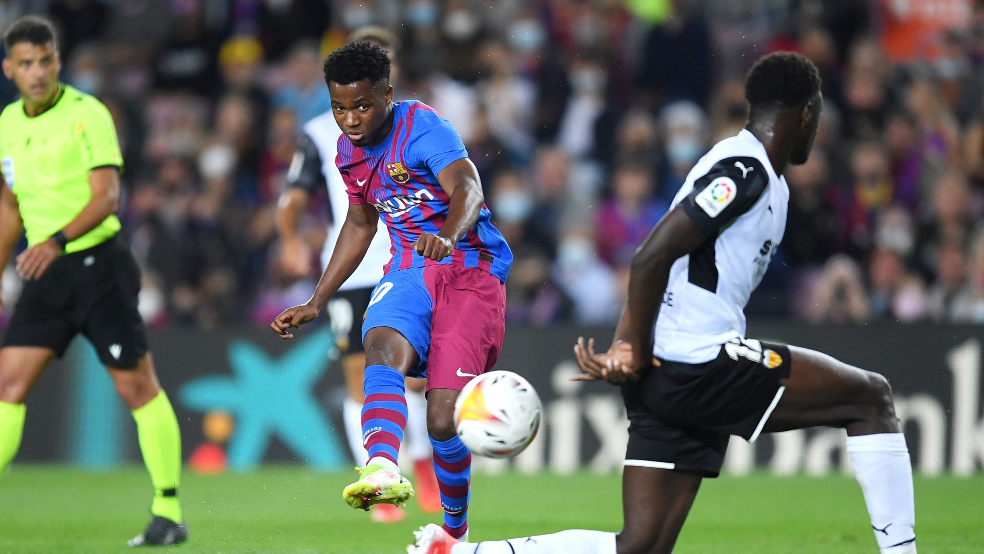 Ansu Fati, en el Barcelona vs. Valencia