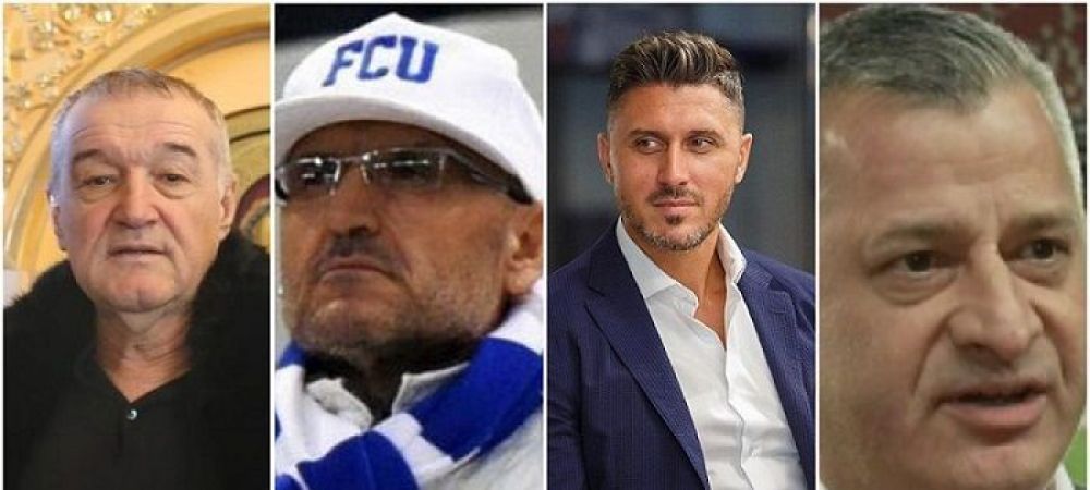 Gigi Becali (FCSB), Ioan Varga (CFR), Adrian Miteitu (FCU Craiova) és Ciprian Marica (Farul)