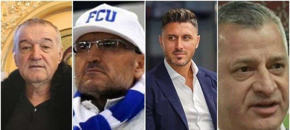 Gigi Becali (FCSB), Ioan Varga (CFR), Adrian Miteitu (FCU Craiova) és Ciprian Marica (Farul)