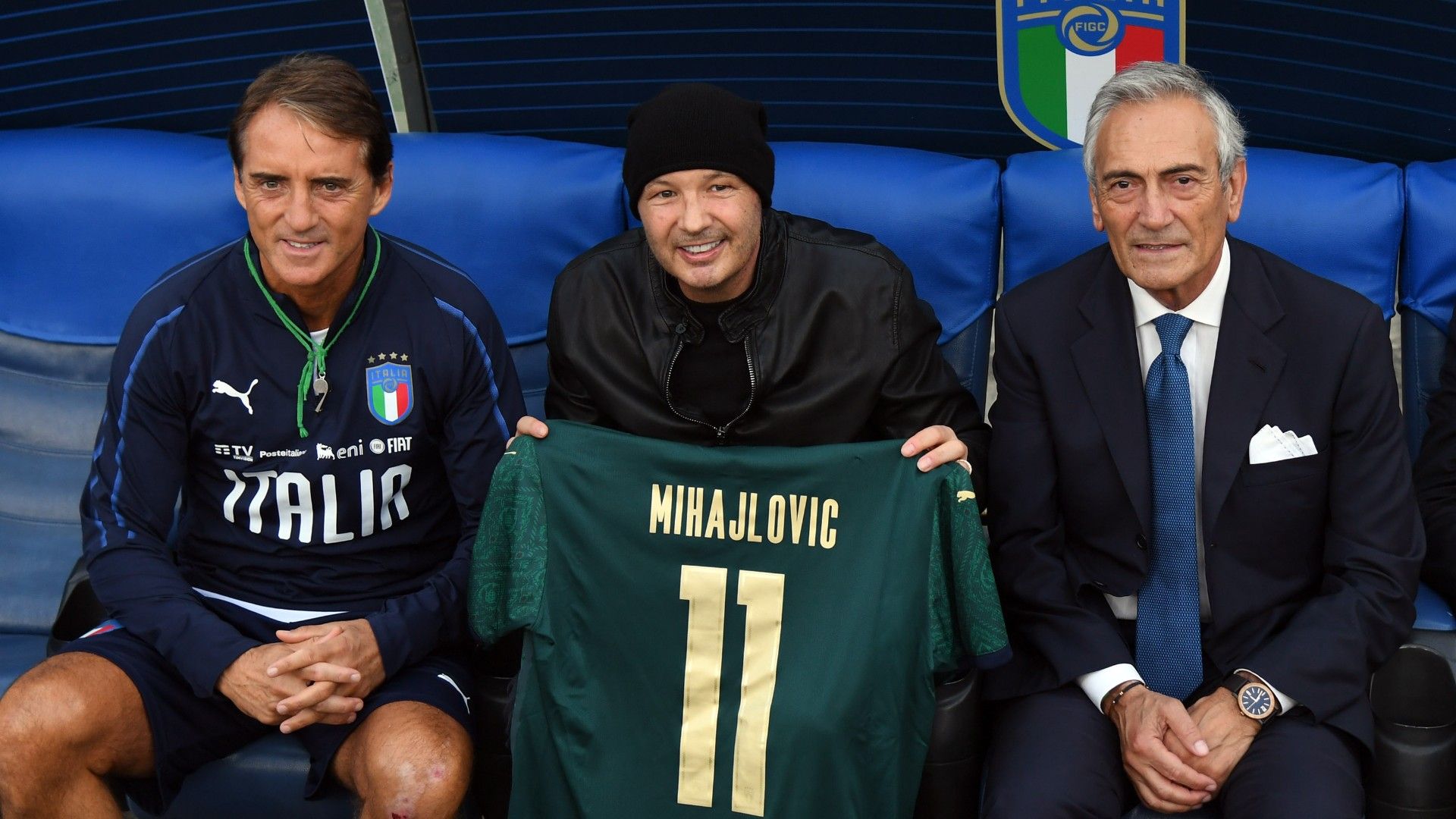 Roberto Mancini Sinisa Mihajlovic Gravina - Italy