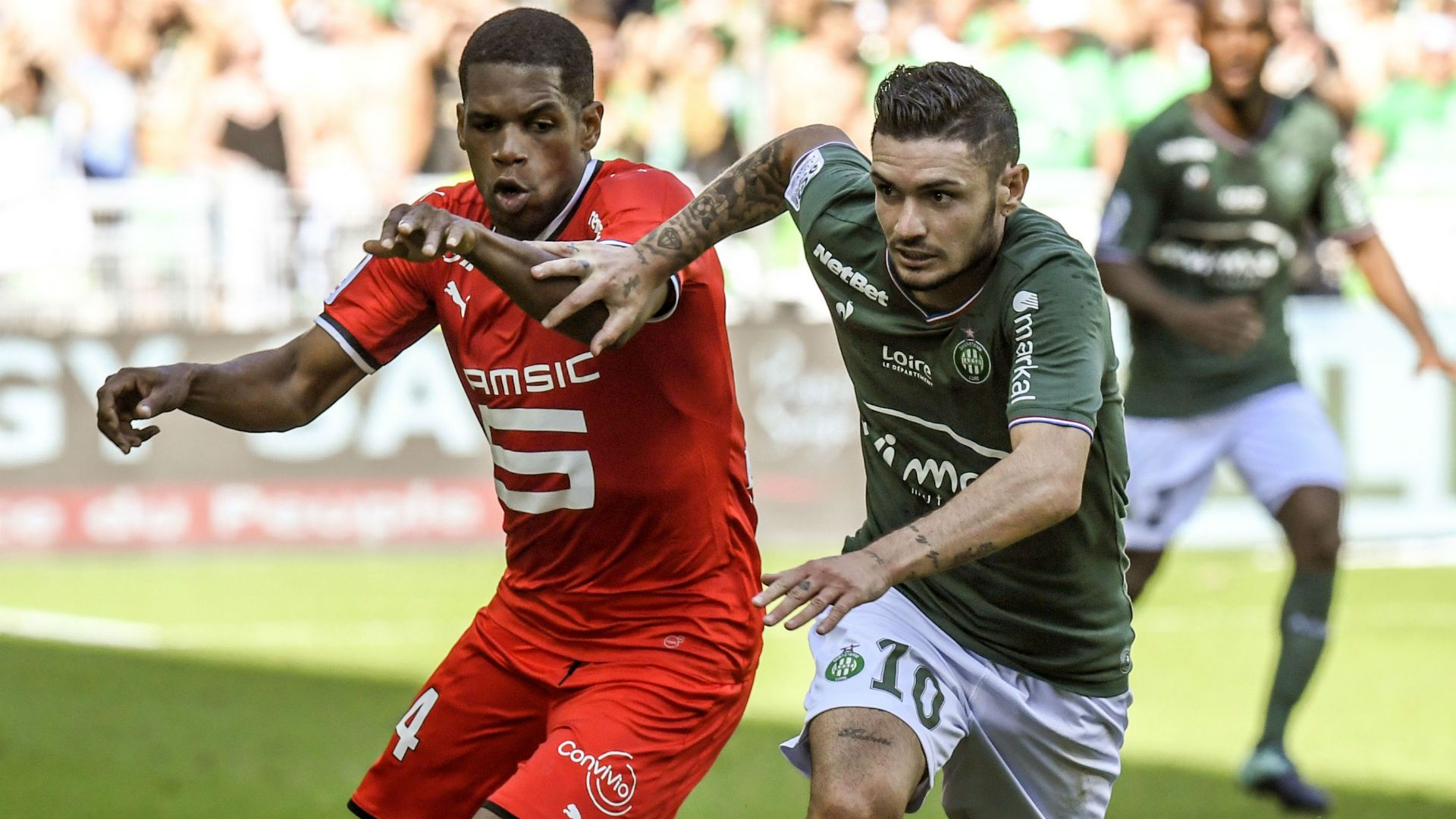 Remy Cabella Ludovic Baal Saint-Etienne Rennes Ligue 1 24092017
