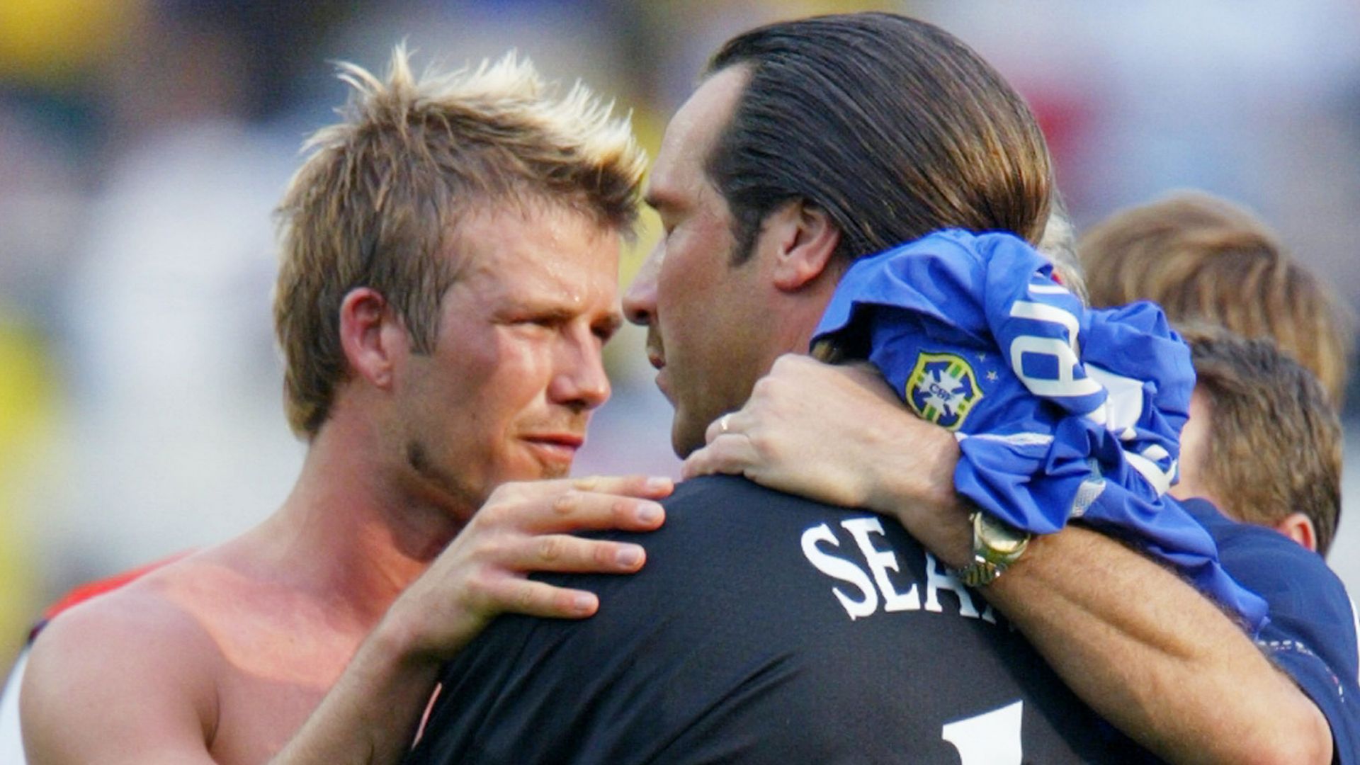 David Beckham David Seaman England Brazil World Cup 2002